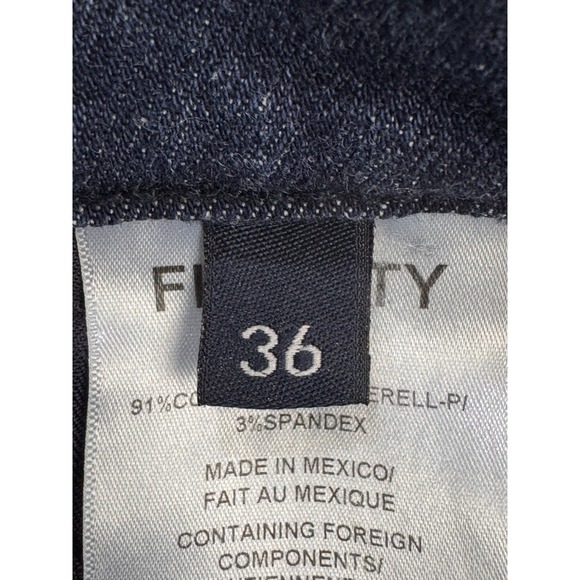 Fidelity Jeans Mens 36x34 Blue Torino Slim Straight Mid Rise Dark Stretch Denim - Picture 3 of 10